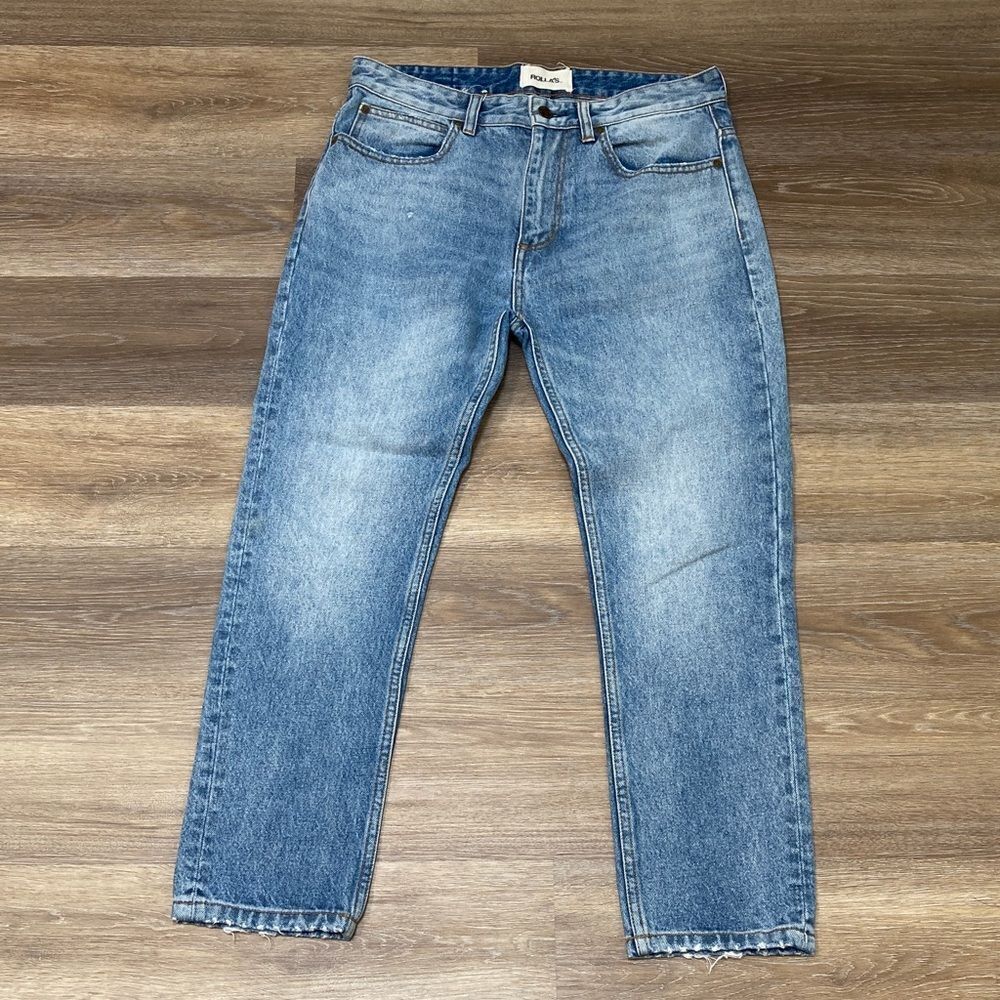 Rolla's Stub Slim Short Leg Distressed Jeans Sz 30X32